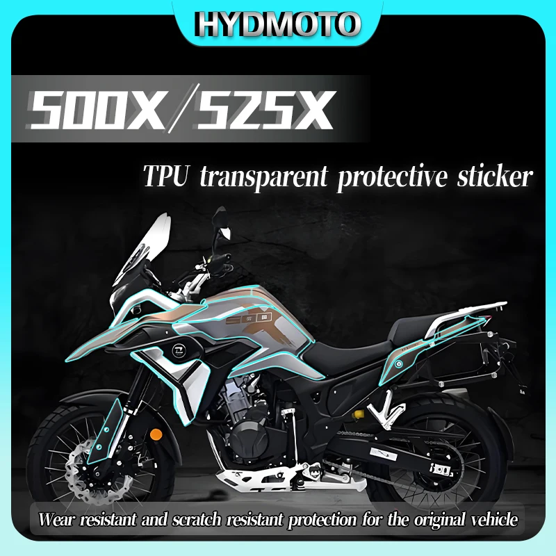 For KOVE 525X 500X invisible car coating film body TPU transparent protective fuel tank film stickers motorcycle accessories