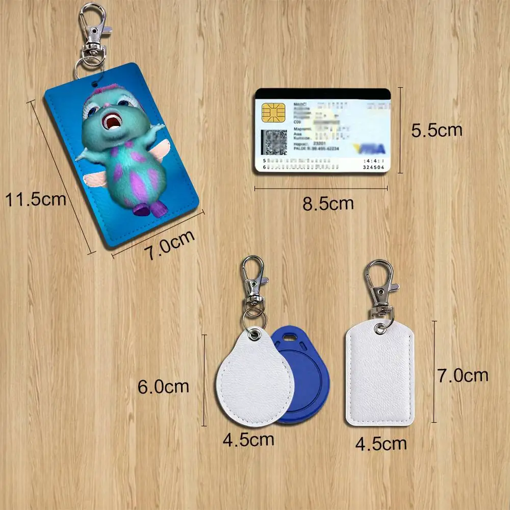 Transparent small wings Bibble Cartoon Singer Anime Card Keychain Fashion Pendant Bag ID Door Card Holder Bus Card Cute Adult