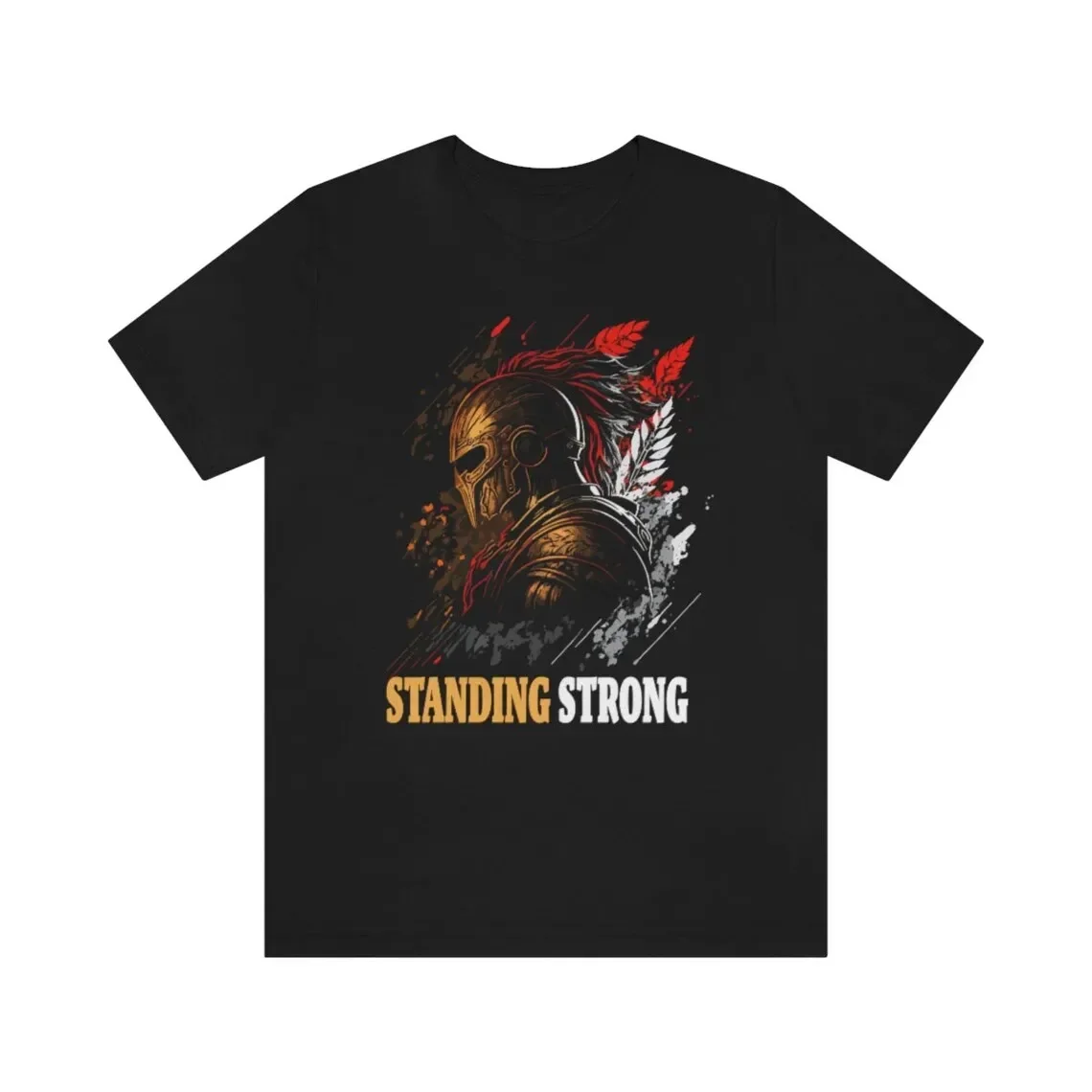 Standing Strong Spartan Warrior T-Shirt New 100% Cotton O-Neck Summer Short Sleeve Casual Mens T-shirt Size S-3XL