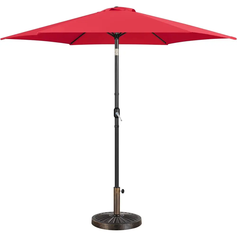 

10T Patio Umbrella Outdoor with Heavy Duty Base Included,Table Umbrella with Push Button and Crank, UV Protection Waterproo or Y