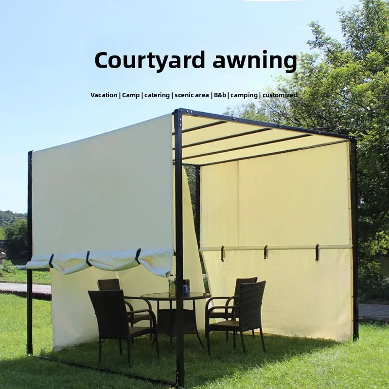 Factory Direct 2026 Indoor furniture Courtyard awning tent, yard outdoor awning, retractable folding parking, windproof and suns