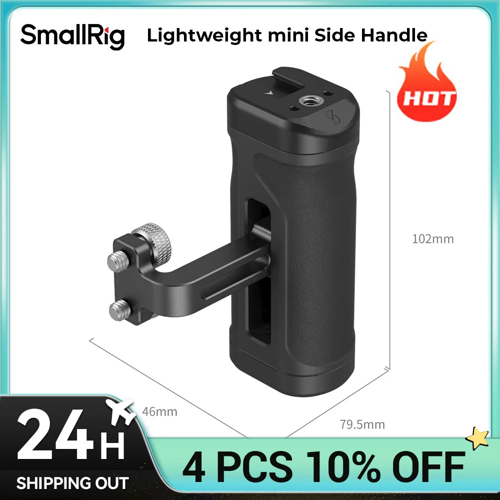 

SmallRig Lightweight mini Side Handle,Special for Cameras Mobile Shooting ,Broad Compatibility, only 116g Can Load 5kg 4755