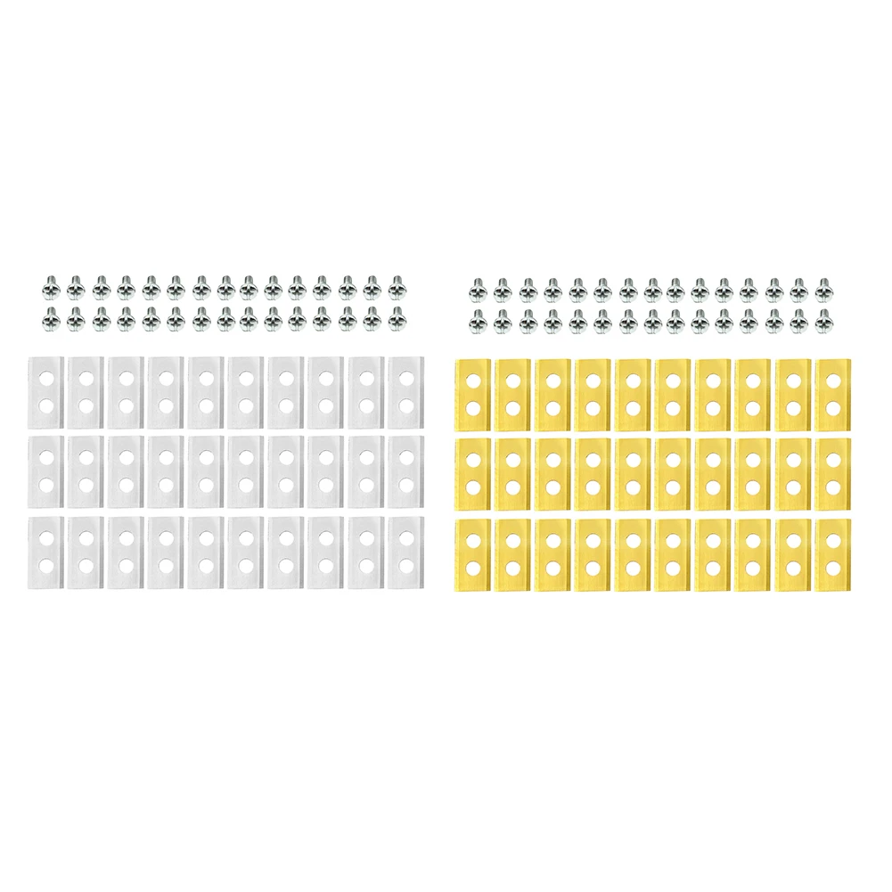 

30 шт. лезвий для газонокосилок из нержавеющей стали, сменные лезвия с двойным отверстием для газонокосилок Worx Landroid WG754E WG791E
