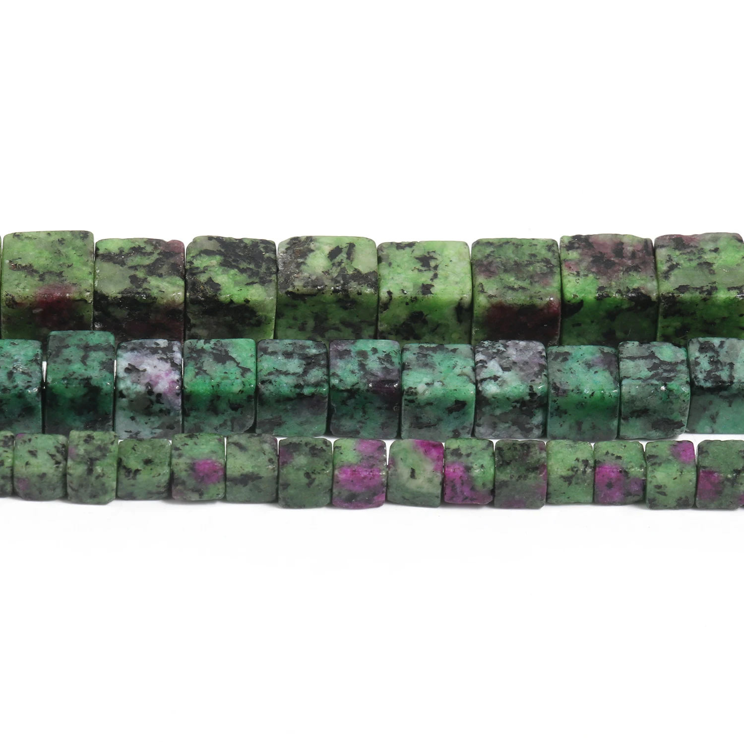 4/6/8mm Natural Epidote Zoisite Stone Beads Square Loose Spacer Beads For Jewelry Making DIY Bracelets Necklace Accessories 15\'\'