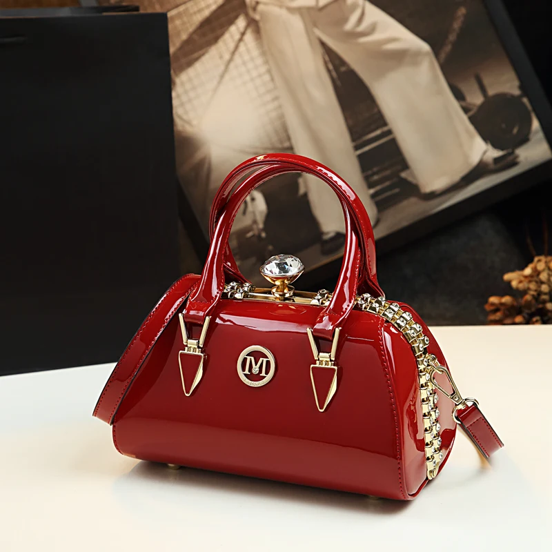 

Genuine Leather 2024 New Women's Handbags Fashion Party Portable Shoulder Messenger Mom Evening Bag Small Bridal Wedding Bags