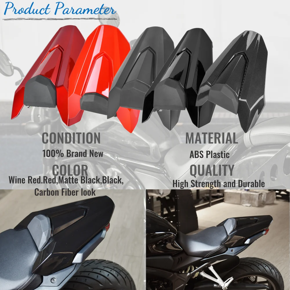 For Honda CB650R CBR650R 2019 2020 CB CBR 650R CB650 CBR650 R Motorcycle Seat Cover Rear Passenger Seat Cowl Hump Fairing