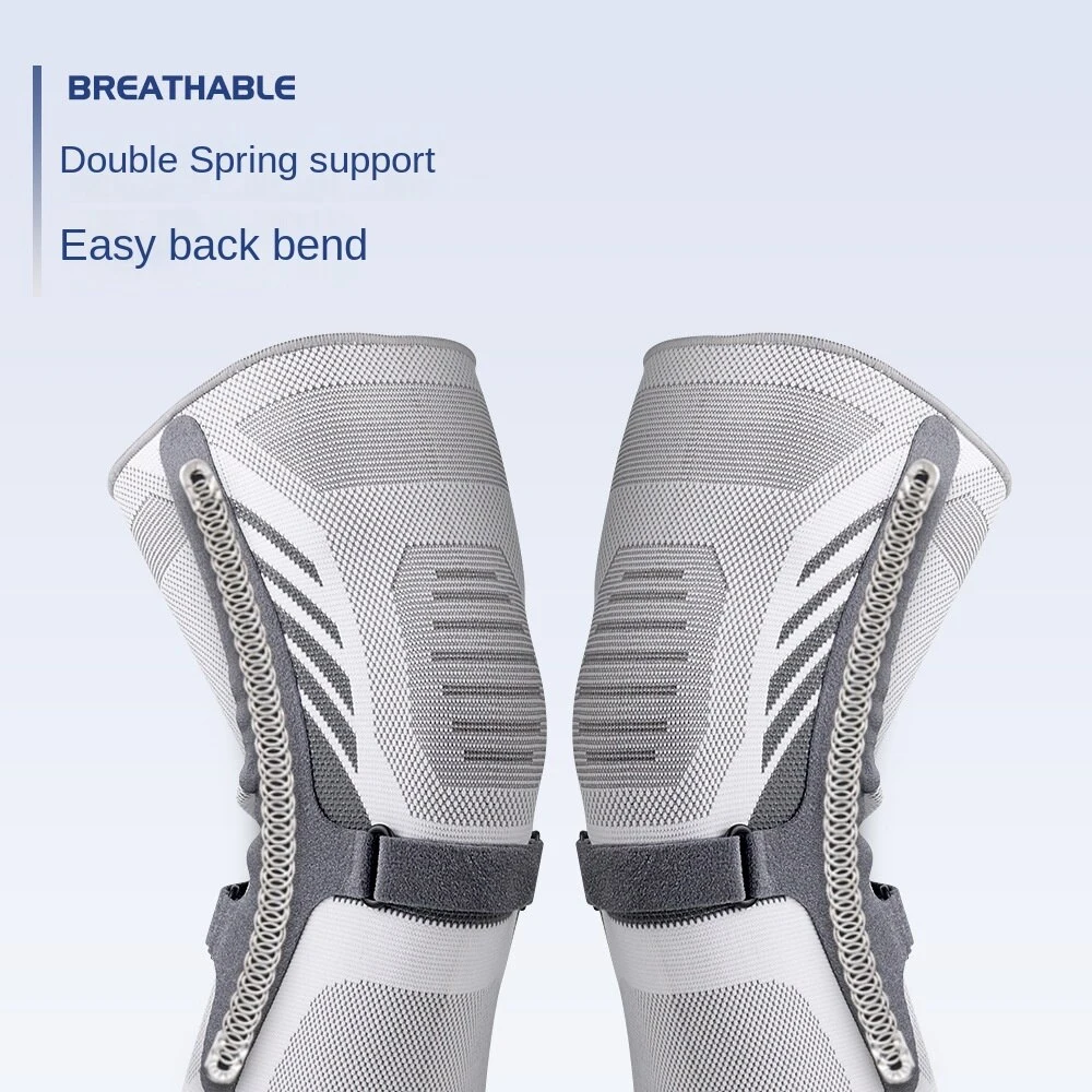 1 Stück Knie-Kompressionsbandage mit Seitenstabilisatoren & Kniescheibengurt, Metallstützbandage für Arthritis, Laufen, Fitness, Damen und Herren – Detail 5