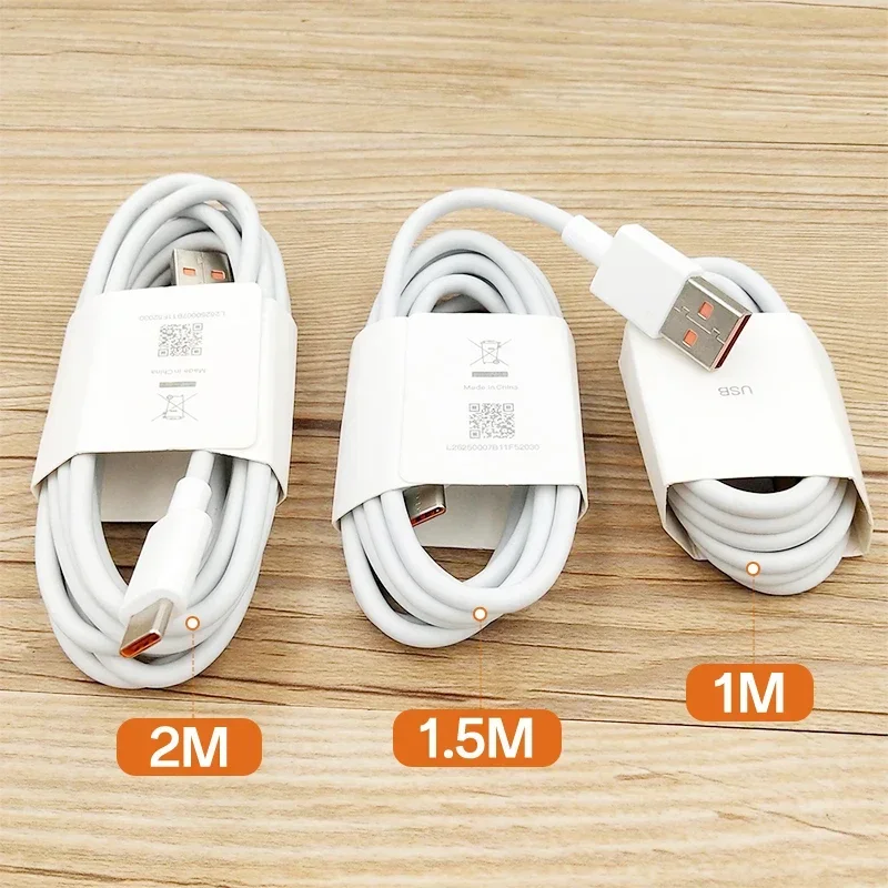 Original 120W 90W 67W 6A USB Type C Fast Turbo Charge Cable For Xiaomi Mi 15S Pro 14 13 12 Redmi Note 14 13 12 Poco X7 Pro F6