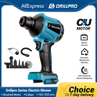 Drillpro Brushed Electric Blower 100000 r/min Air Duster Adjustable with Light Car Computer Cleaning For Home For 18V Battery
