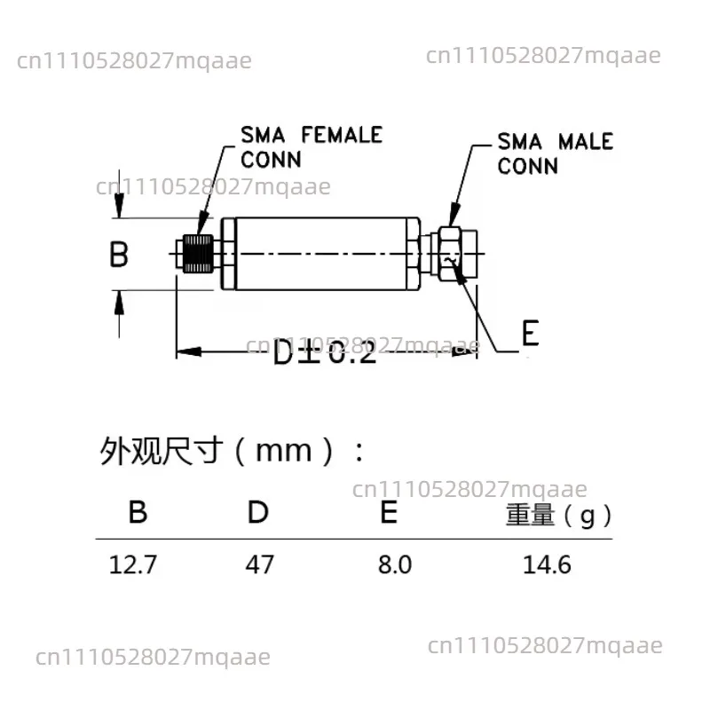 433 (400～475) MHz bandpass filter, ultra-small size, SMA interface FBP-433