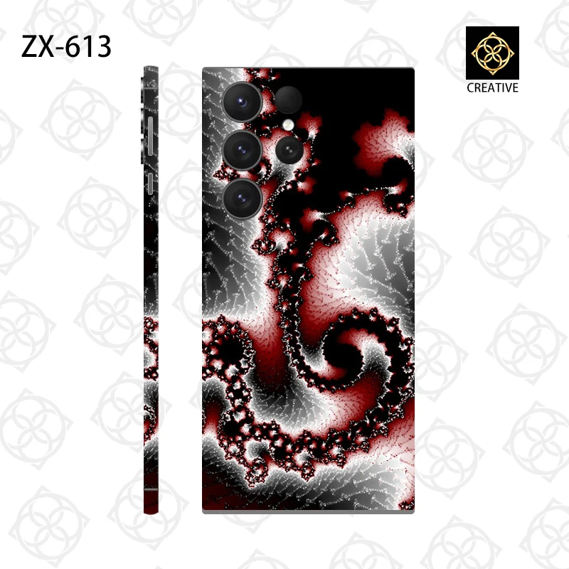 

Красочная кожаная пленка для Samsung Galaxy S23 Ultra, наклейка 24 Plus, задняя пленка 22, матовая защитная наклейка, защитная рамка, китайский стиль