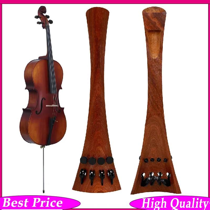 

4/4 Cello Tailpiece Solid Wood Metal Superior Quality Tailpiece String Plate High Quality String Instrument Parts & Accessories