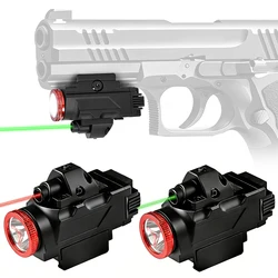 Kit linterna táctica con mira láser roja/verde recargable USB