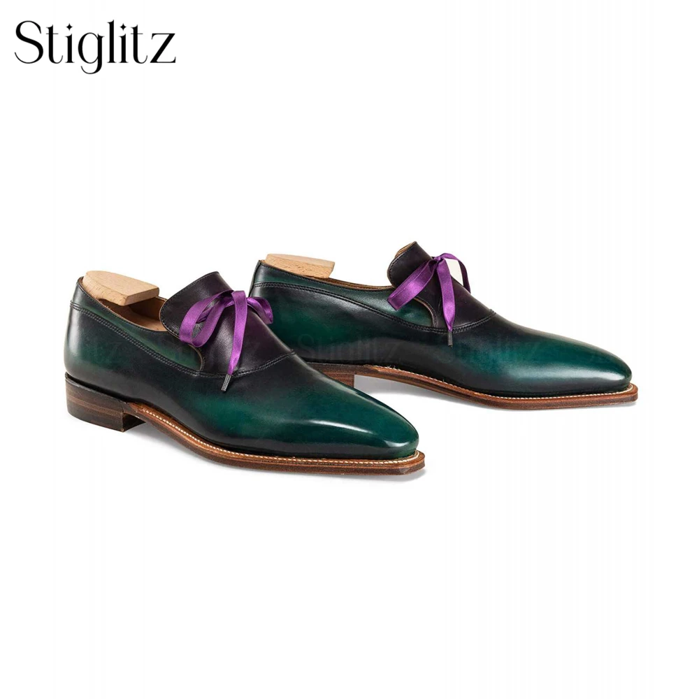 

Couture Hand-Polished Oxford Shoes Genuine Calfskin Dress Shoes Almond Toe Lace-Up Elegance Men's Leather Shoes Banquet Wedding