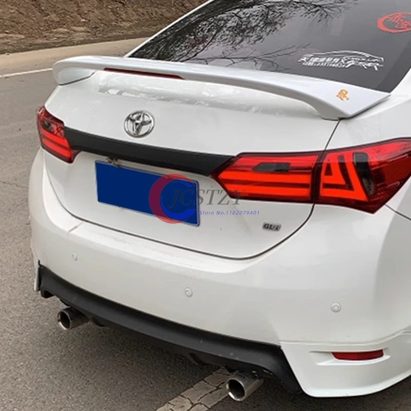 

Спойлер для TOYOTA Corolla 2014-2018, высококачественный АБС-материал, заднее крыло автомобиля, праймер, цвет, задний спойлер