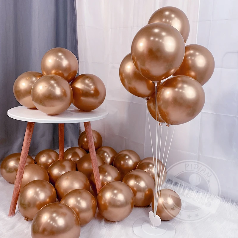 Metal Rose Gold Balloons 5-18inch Adults Happy Birthday Party Decor Kids Blue Silver Red Ballon New Year Wedding Parti Ballons