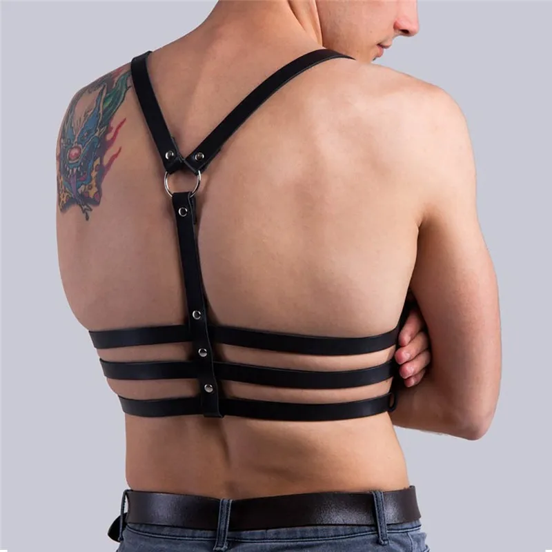 Fashion Chest Harness Belts Suspenders for Men Punk Rock Leather Body Straps Gothic Gay Clothing Street Style Accessories view 5