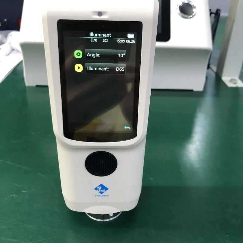 3nh Ts7010 مقياس الطيف الضوئي الرقمي تحليل الألوان لأداة قياس الألوان لاختبار الورق والبلاستيك