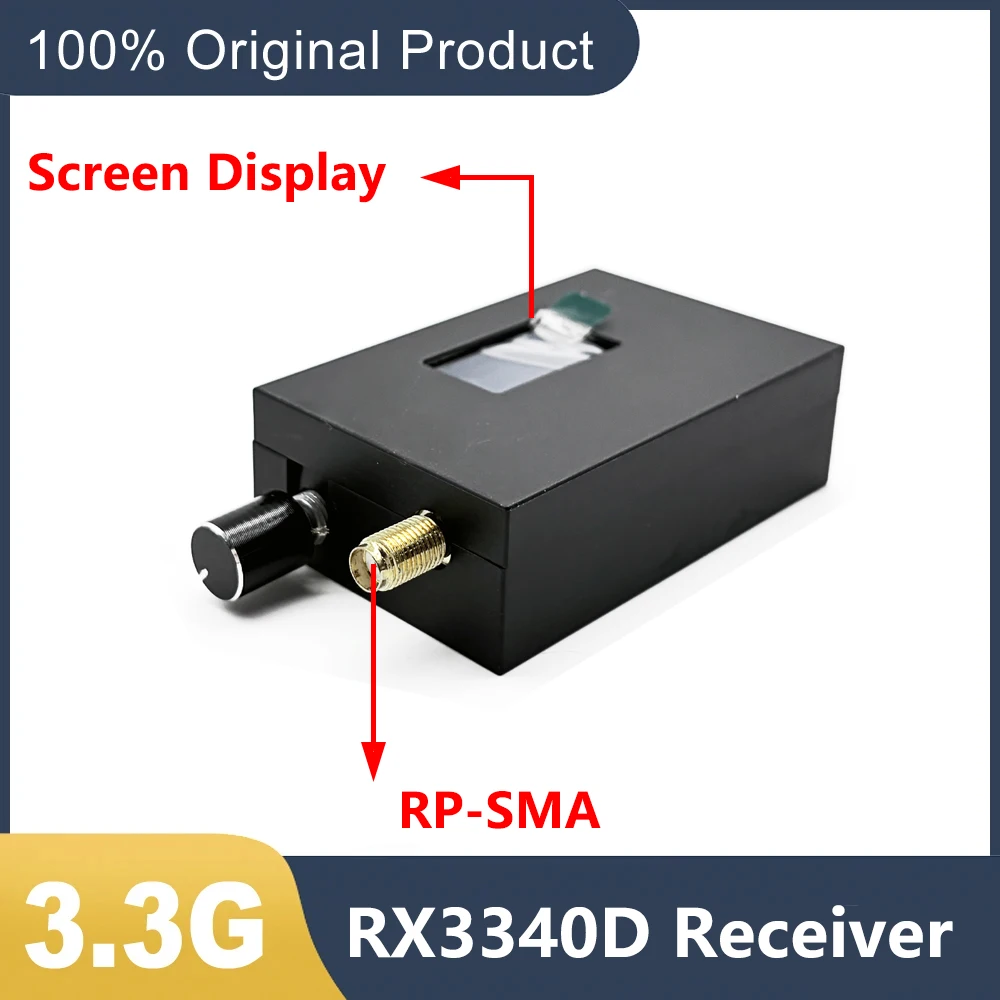 SLONWAKE 3.3G RX3340 VRX Receiver Supports 2-8S Power 16CH 3310~3495MHz Receiver suitable for long-distance video transmission
