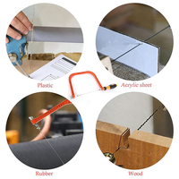 Flash Trend 6 Inch Coping Saw Hand Saw, Fret Saw Coping Frame And Extra 40 Pcs Replacement Blades Set For Wood,Plastic, Rubber,