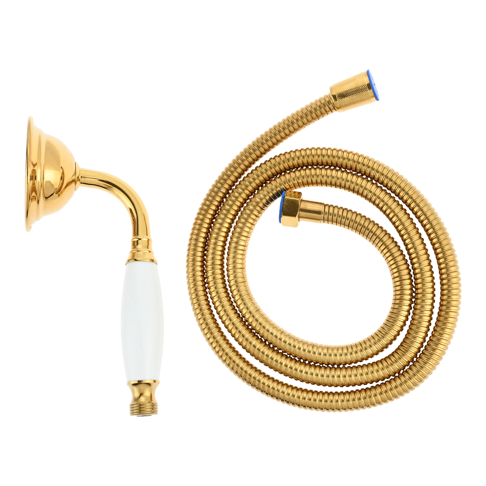 1pc Antique Handheld Shower Spray With 59Inch Hose Bathroom Accessories Round Rainfall Water Saving Stainless Steel Ceramic