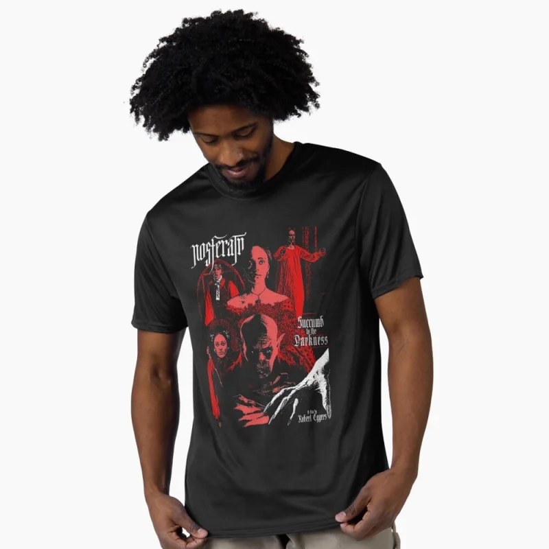 

0403 Vampire Nosferatu Horror movie Scary halloween Gift t shirt Scream film Graphic clothes 100% cotton printed All size tops