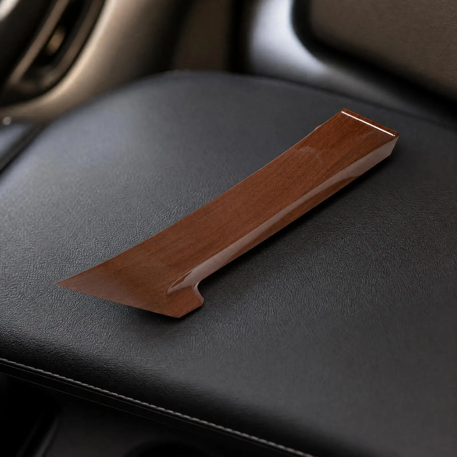 Auto Interior Door Handle Cover Wood Grain ABS Scratch Protection Pull Trim Overlay Panel for Car Door Grip Area
