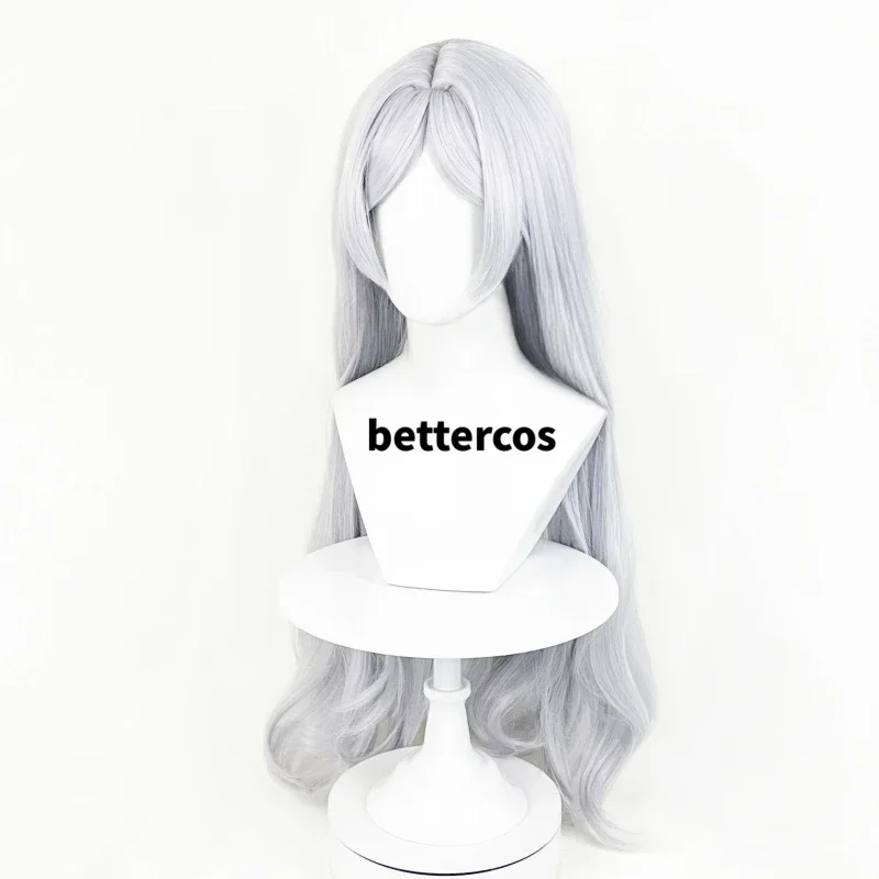 Frieren Cosplay Wig Anime Frieren At The Funeral 85CM Long Silver White Wigs Heat Resistant Synthetic Wigs image 5