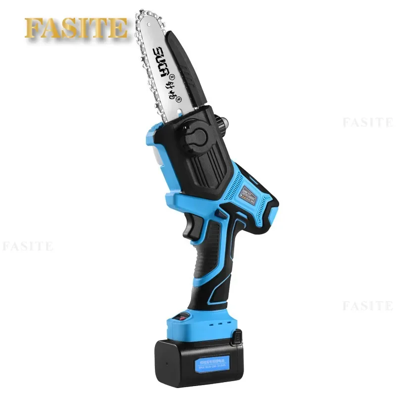 For 5 Inch 6 Inch Brushless Lithium Battery Chainsaw Electric Mini Saw Single Hand High Branch Pruning Logging Household Tool