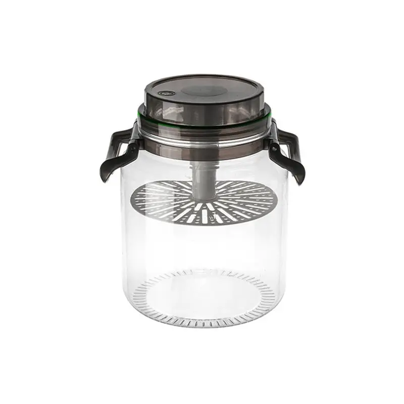 NEW HOT In Stock-Round Airtight Jar Storage Canister Handle Fermentation Baking Container Brewing Kitchen Countertop Pantry Food