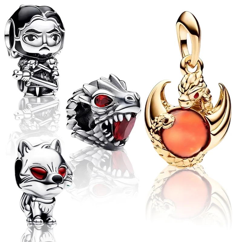 Miniso 2025New رائجة البيع لعبة من عروش خرز تميمة استرخى صالح الأصلي الفضة سوار قلادة حبة Diy بها بنفسك مجوهرات النساء هدية #1