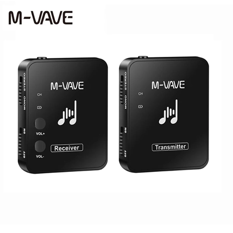 M-vave WP-10 2.4G Wireless System Earphone Monitor Built-in Rechargeable Battery Transmitter Receiver Stereo Recording Parts