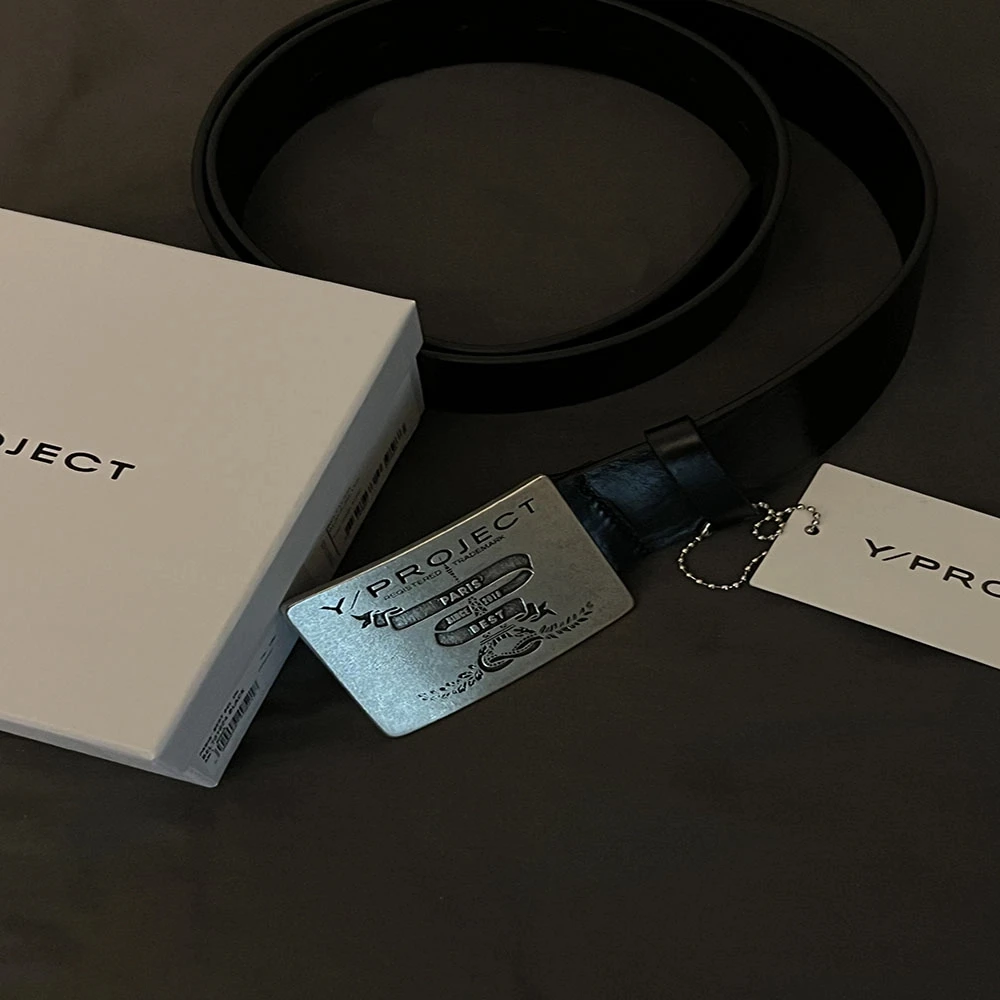 

24SS Y/project Vintage Genuine Leather Belt Versatile Belt Fashion Belts Streetwear Y2k