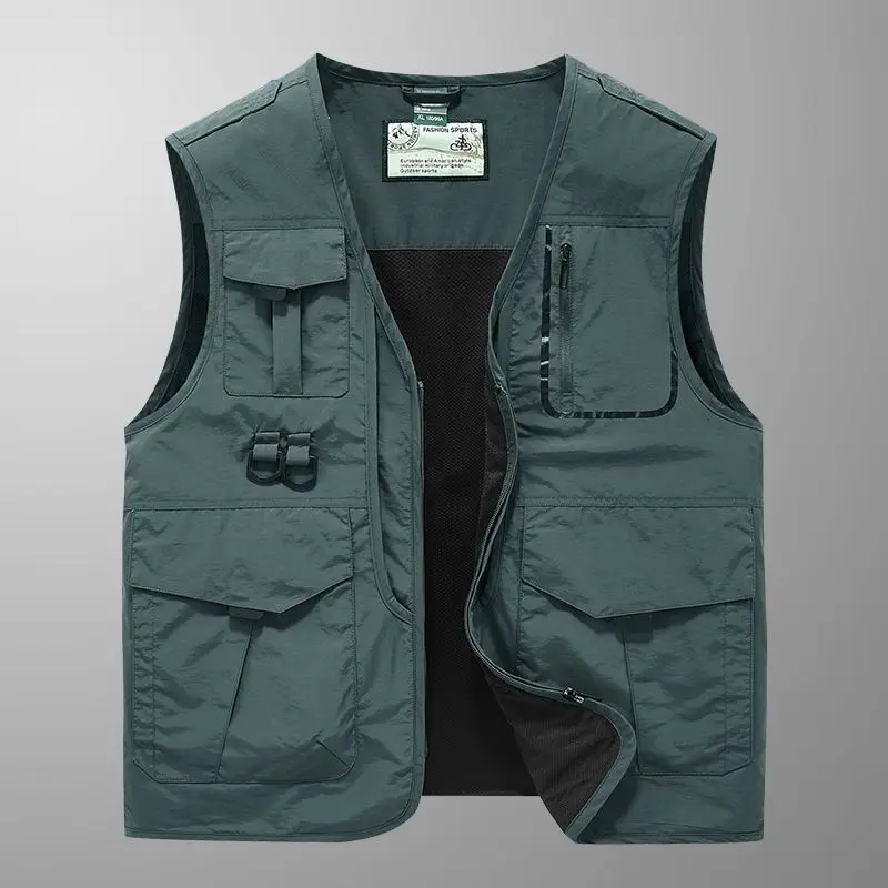 

Brands Sleeveless Jacket Men Military Tactical Vest 2023 Multi-pocket Outdoor Fishing Tool Vest Coat Spring Autumn Multifunction