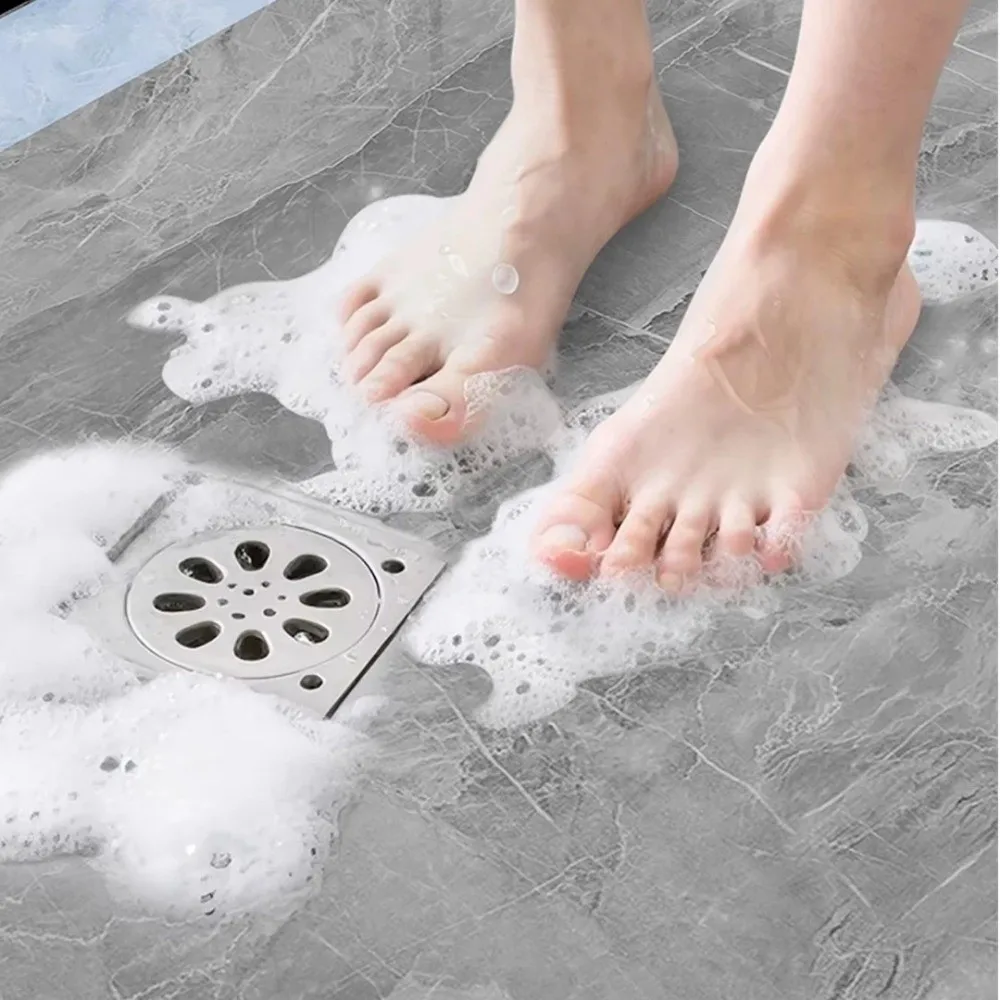 Imitation Marble Floor Tiles Waterproof Non-Slip Self-Adhesive Wallpaper Peel and Stick Wear-Resistant Decorative Floor Stickers image 4