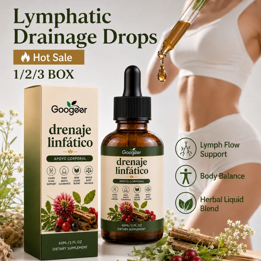 60ml Lymphatic Drainage Drops Catchweed Bedstraw Chinese Tallow Root Herbal Liquid Supplement for Daily Wellness Support