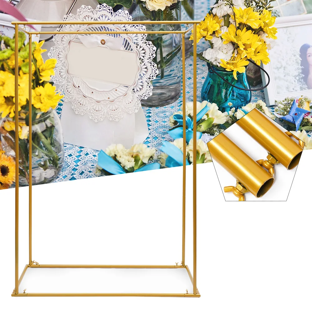 

Sturdy Wedding Arch Stand, 5.9ft Height, Square Design, Weather-Resistant Steel, Perfect for Wedding Backdrops and Event Decor