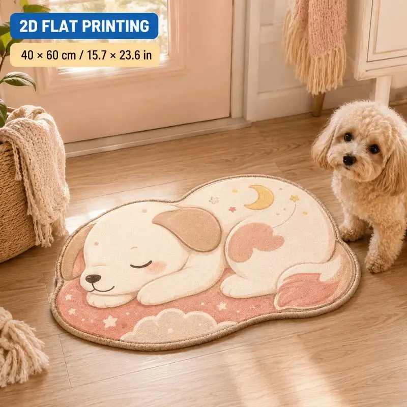 VIKAMA Lazy Chick Funny Yellow Duck Cartoon Welcome Mat Grip Backed Floor Covering Cute Animal Carpet Space Decor Bedroom Soft
