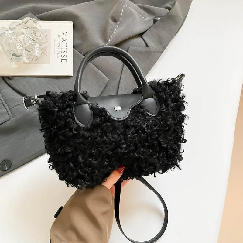 

Сумка для пельменей Сумка из ягненка Ручная меховая сумка Женские универсальные женские сумки на плечо Сумка через плечо Женские дизайнерские сумки Кошелек Сумки