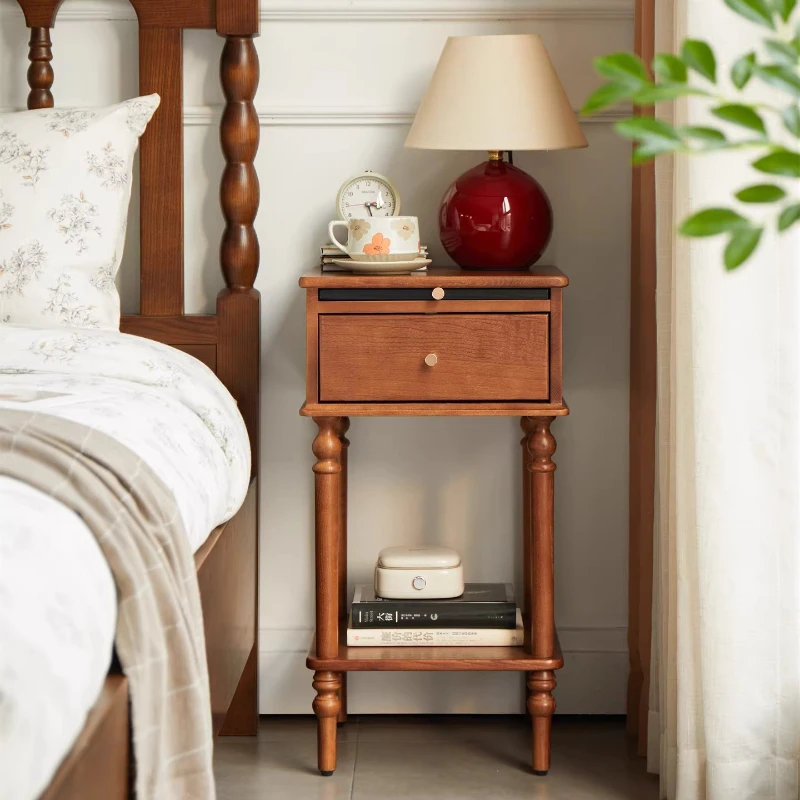 Designer Brown Nightstands Wood Classic Minimal Storage Bedside Nightstands Bedroom Weird Antique Criado Mudo Bedroom Furniture