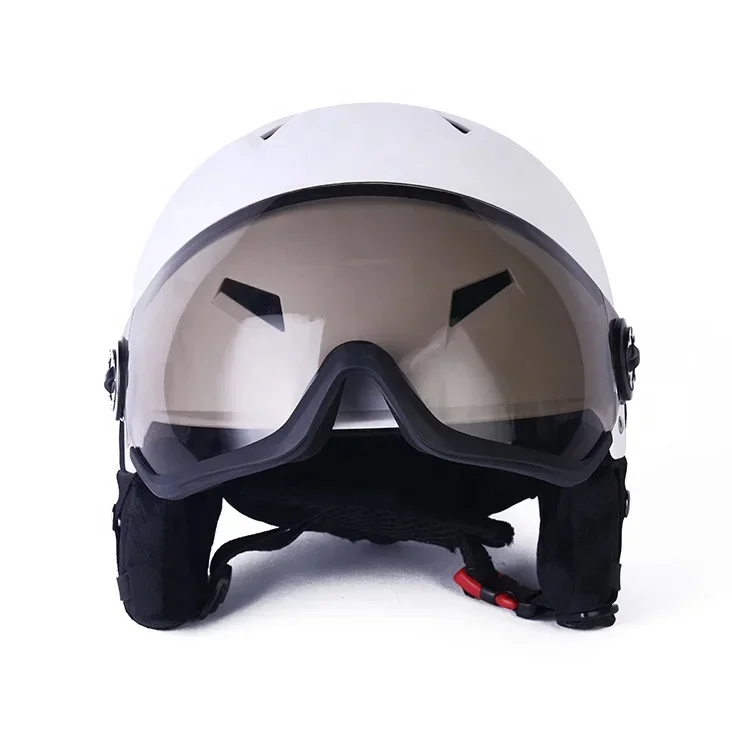 Casco da sci Casco da snowboard Visiera di ventilazione regolabile Fodera rimovibile e cuscinetti per le orecchie Casco sportivo da neve certificato di sicurezza per unisex