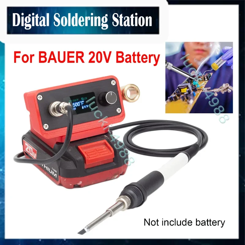 

T12 Soldering Iron Cordless Soldering For Bauer 20V Battery Electric Digital Soldering Station For DIY Appliance Watch Repair