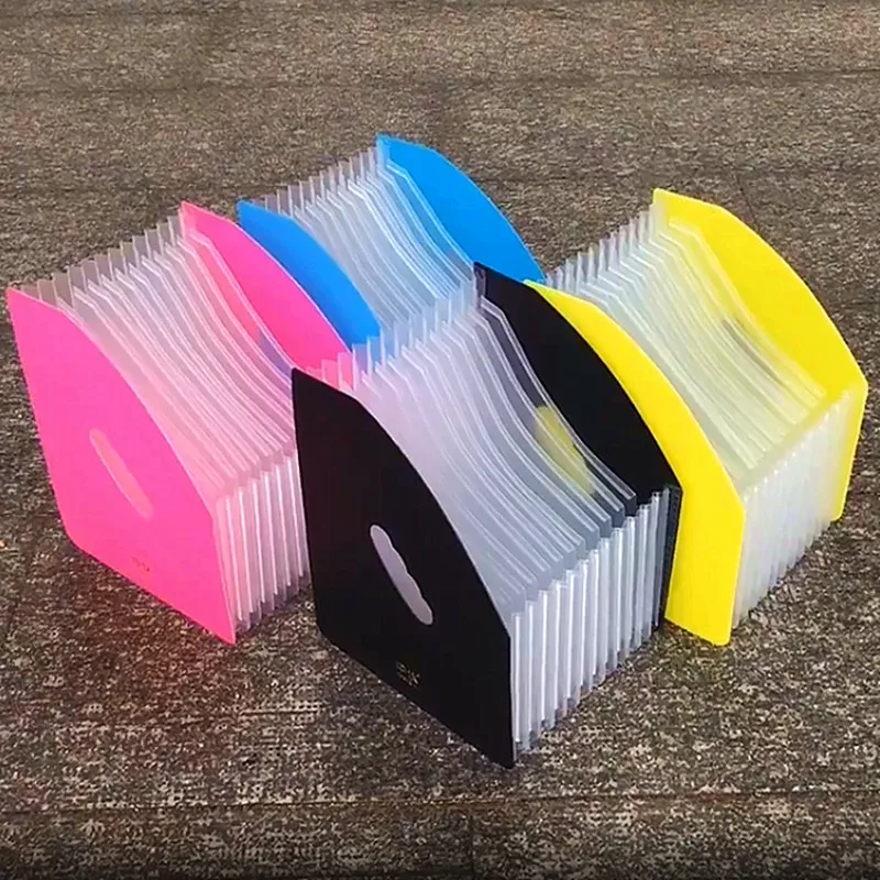 A4 File Folder Desktop Erectable Expanding A4 Document Organizer 13 Pockets Multilayer Rainbow Solid For A4 Paper Notebook