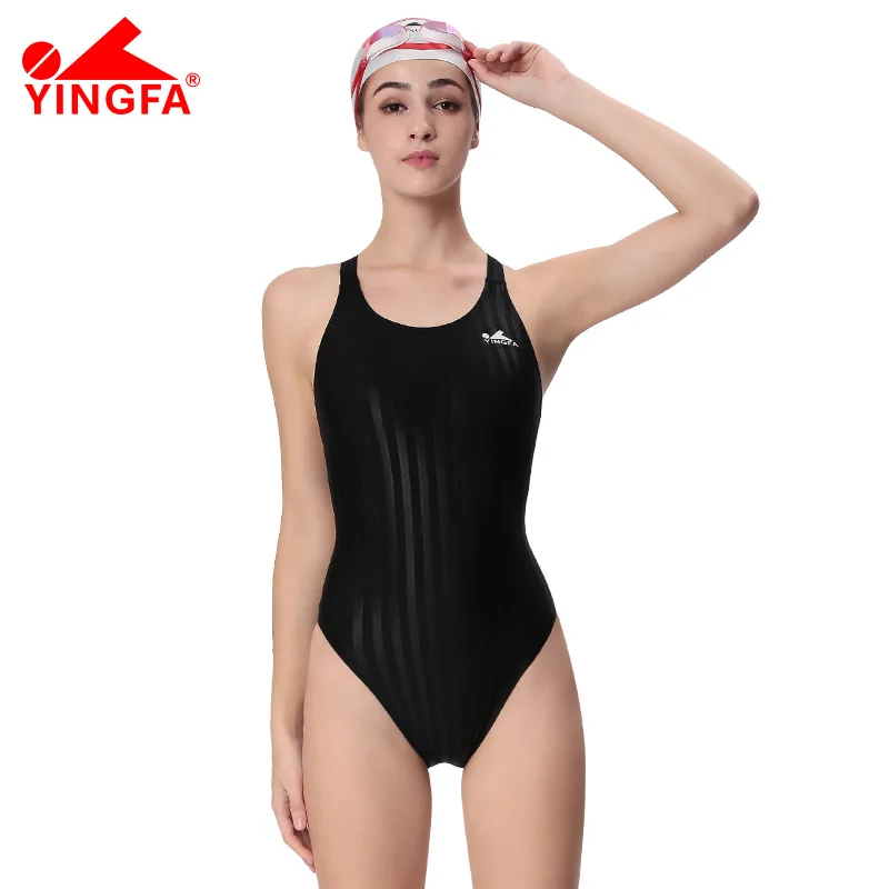 Yingfa 982 Fina Approved One Piece Training Competition Waterproof Chlorine Resistant Women\'s Swimwear Girl Swimsuit