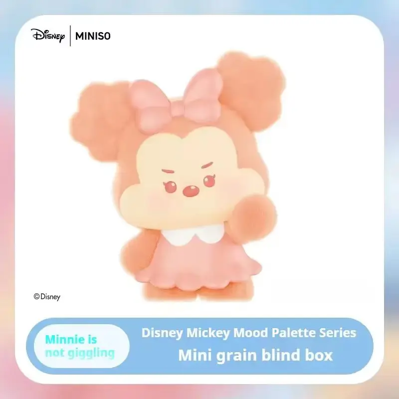 Miniso ديزني ميكي ماوس المزاج لوحة سلسلة الفاصوليا الصغيرة صندوق أعمى تحصيل الشكل Kawaii زخارف مكتب هدية ملونة لمحبي