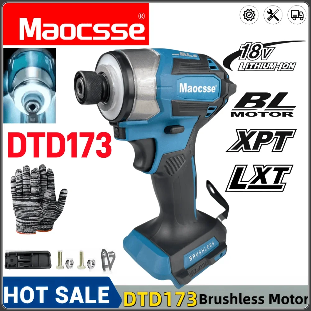 

Makita DTD173 Аккумуляторный ударный шуруповерт 18 В Бесщеточный двигатель LXT BL Электрическая дрель по дереву/болту/Т-режим 180 Н·м Аккумуляторные электроинструменты