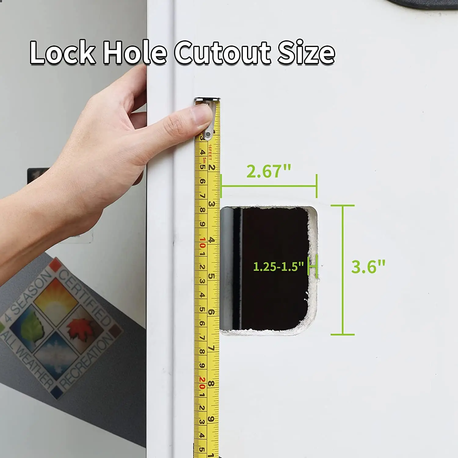 Caravan Door Deadbolt Lock Latch Plastic Material For Motorhome Camper Outdoor Travel Trailer Truck RV Entry Lock