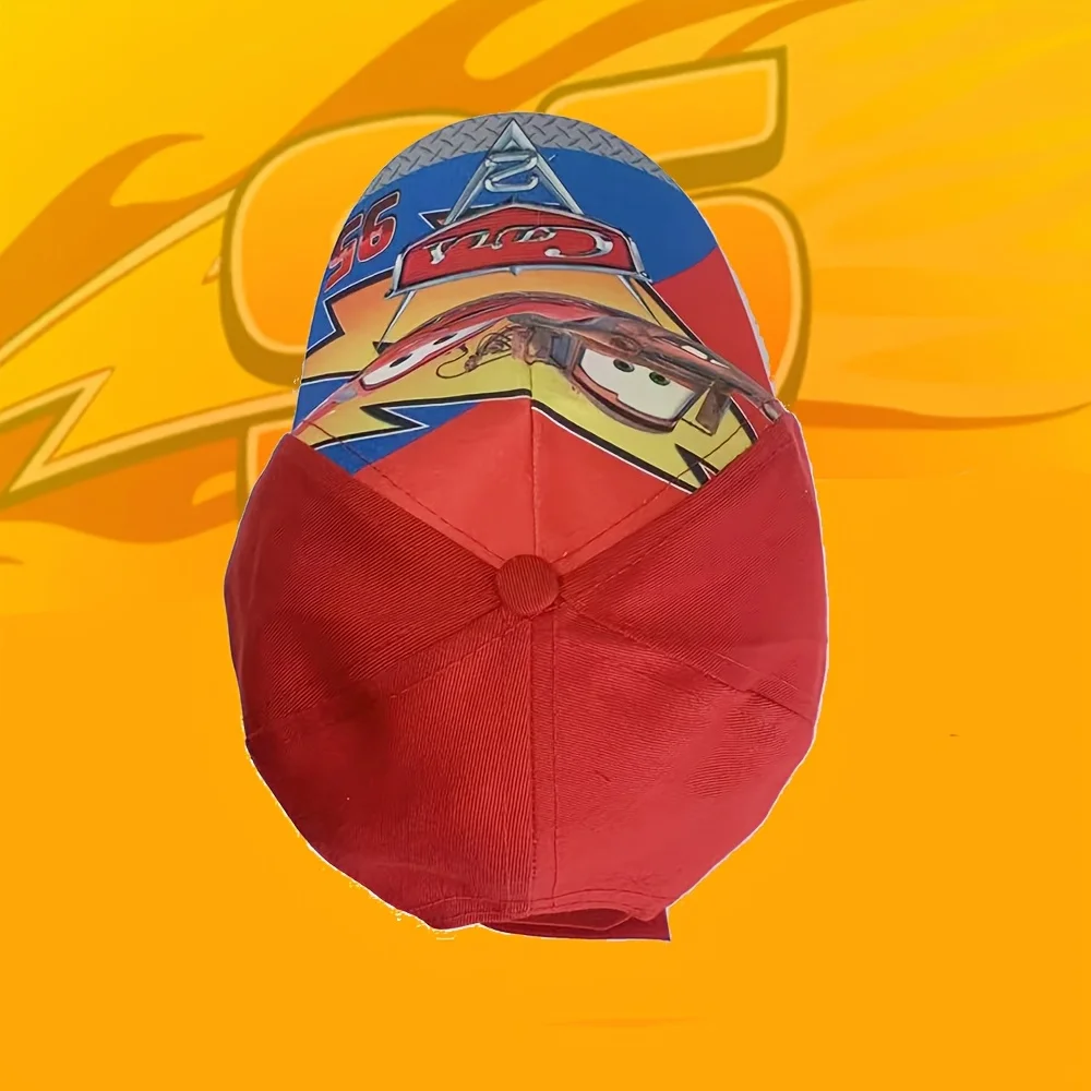 1pc Boné de Brinquedo Disney Lightning McQueen, Boné de Beisebol com Desenho Animado Fofo, Boné Reutilizável com Aba Curva
