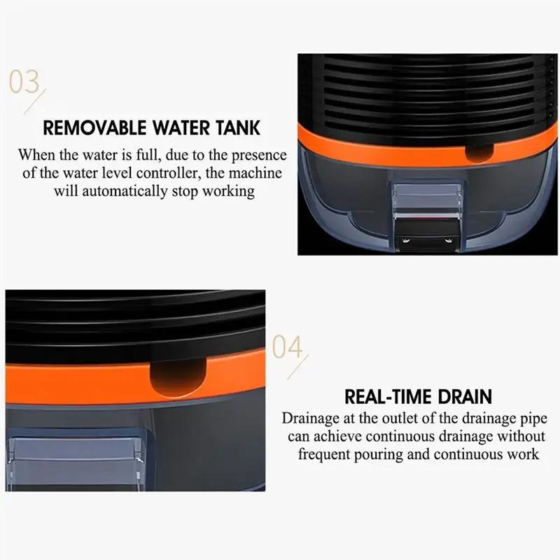 [NEW!N92R】 Portable Air Dehumidifier 800Ml Dryer Low Noise Purification Anti-Mold Cleaning Unit Humidity Control Air Dryer UK Pl