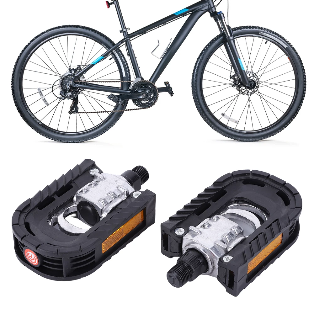 

Bicycle Flat Pedals with Safety Reflective Sheet Cycling Sports Pedals Non-Slip Universal Foldable Pedals for E-Bike MTB Bikes